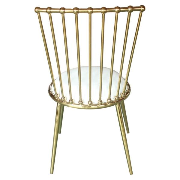 Elegant Simple Wedding Chairs 201 Stainless Steel Frame For Banquet Hall