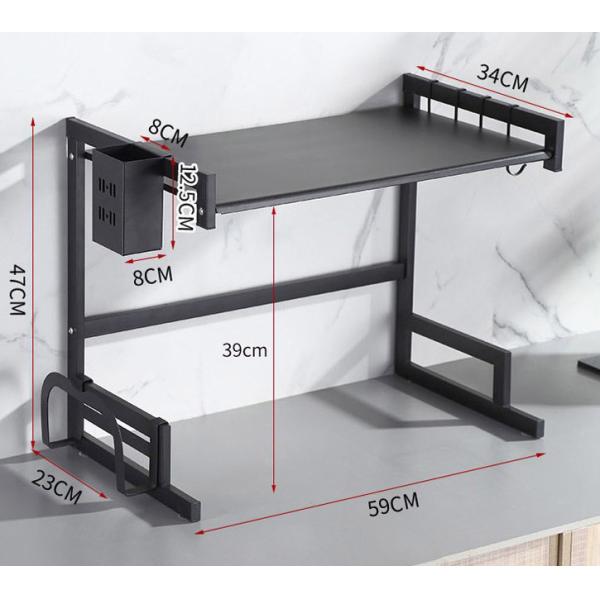 Stainless Steel Countertop Kitchen Rack , Microwave Oven Shelf Rack OEM ODM