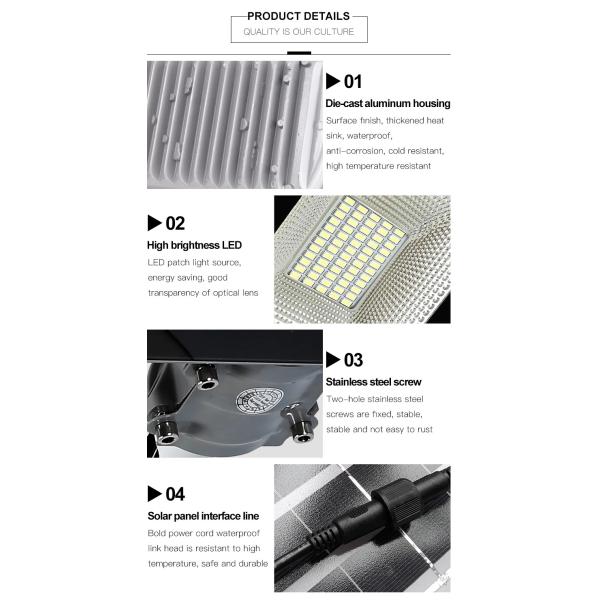 265V 50 Watt Solar LED Street Light With Luxeon 5050 Chips