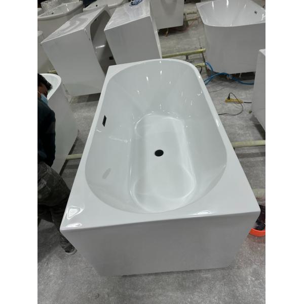 Poland White Black Colors PMMA Acrylic Freestanding Bathtub Left/Right Customization