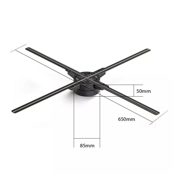 Wifi 3d Halloween Projector Holographic Advertising Devices Led Hologram 3d Holographic Projector Fan