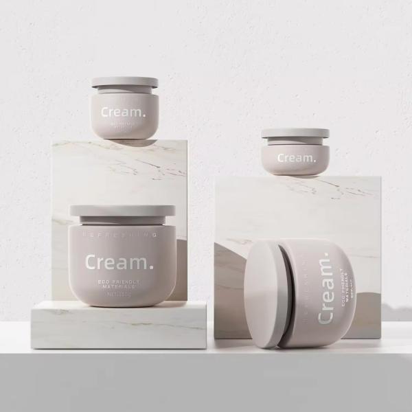 Récipient de beurre à corps rond étanche à fuite Crème cosmétique verte Jar 30 ml