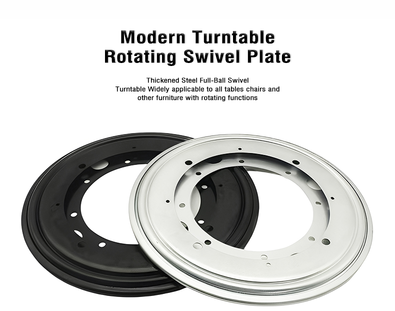 360 Degree Free Rotating Iron Turntable Galvanized Hollow Round Full Ball Bearing Swivel Base for Display Stand & Desk