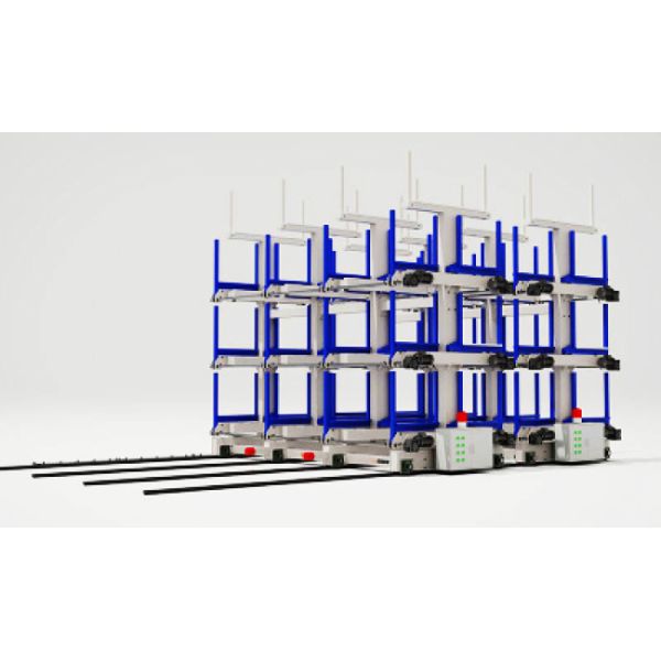 Electric Mobile Telescopic Cantilever Racking Automatic Loading and Unloading Systems For Long Products Warehouse Storage Racking