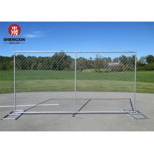 Customize 60x60mm Temporary Chain Link Fence Panels Galvanized Surface