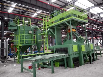 Steel Profile Roller Conveyor Shot Blasting Machine Wheel Deflashing 4.5m/Min