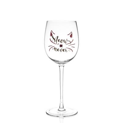 Vidro criativo do festival do decalque da novidade, Cat Themed Wine Glasses For Gfit