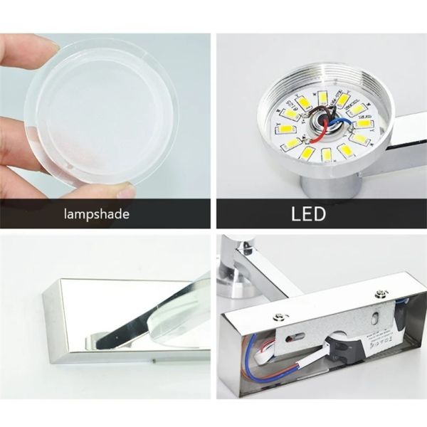 Bathroom Clear K9 Crystal Moisture Proof Makeup Table Lighting LED Mirror Front Light(WH-MR-97)