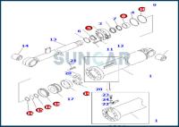 707-99-75450 kit de service de cylindre de décharge de 7079975450 ascenseurs pour WA500-3LK WA600-3