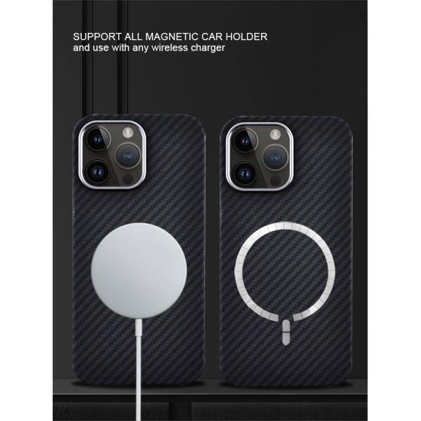 Радиотелеграф магнитной поддержки поручая сильный случай телефона волокна Aramid всасывания на iPhone 14