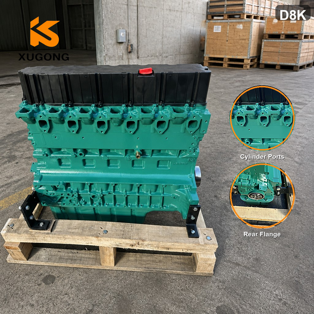 Vo-vo D8K EC300 EC350 Excavator 6-Cylinder Turbo Diesel Engine Long Block Complete Assy Factory