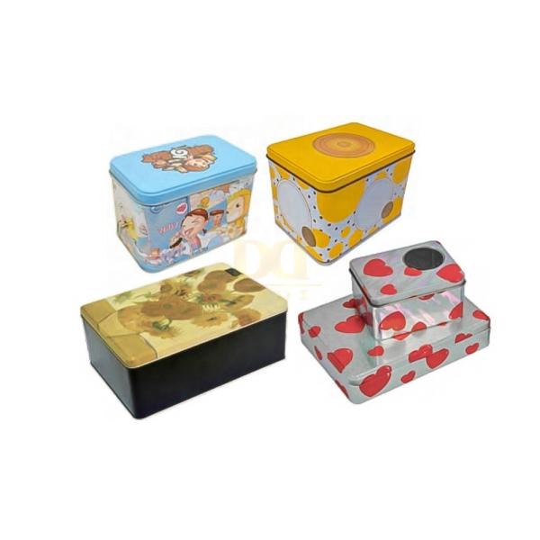 DADI Rectangular Biscuit Tin Box Recyclable Ombre Printed Packaging Tin Containers