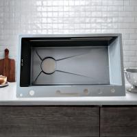 Évier à cloisons gris pour les cuisines modernes