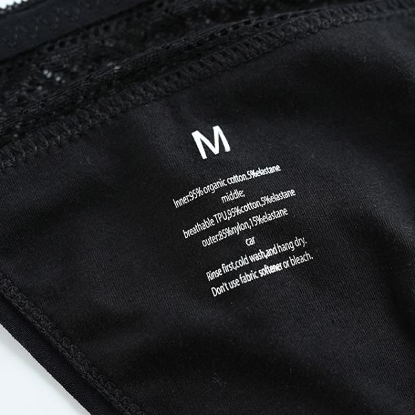Lace Knitted Leak Proof Period Underwear Mid-Rise Sexy Women Panties