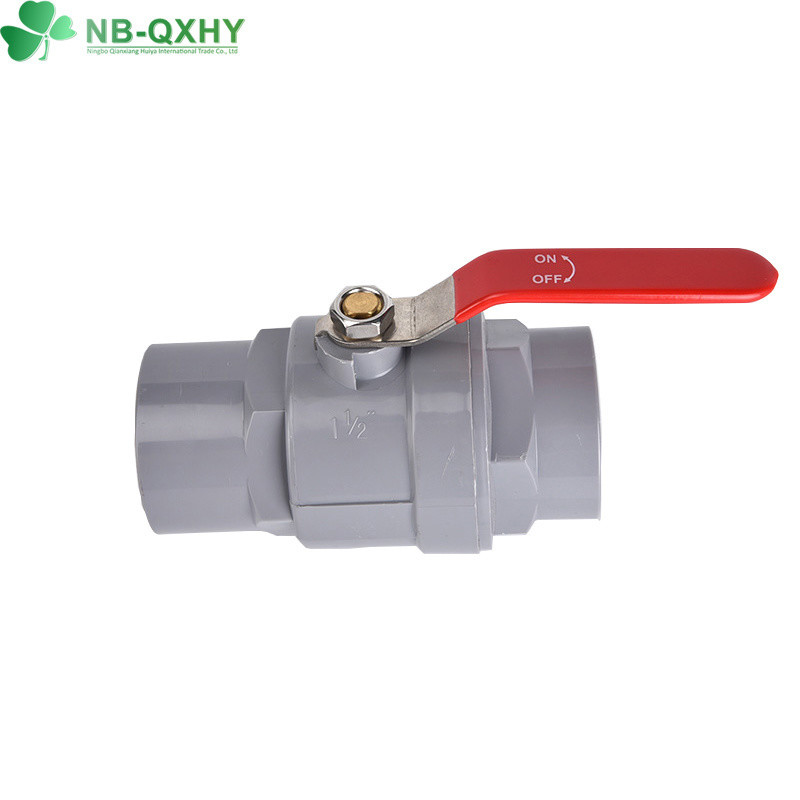 Запрос на заказ Китайская красная стальная ручка QX PVC 2 PCS шаровой клапан для водопроводных систем
