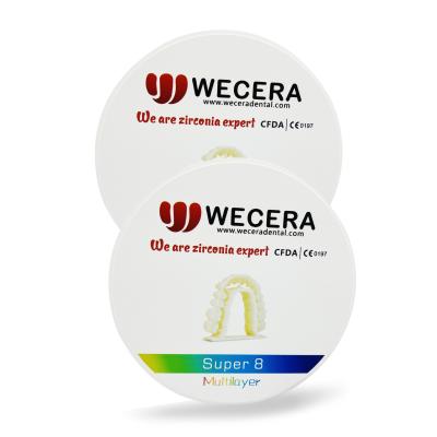 MPA 1200 multicouche translucide superbe de la zircone 3D fraisant le bloc dentaire en céramique
