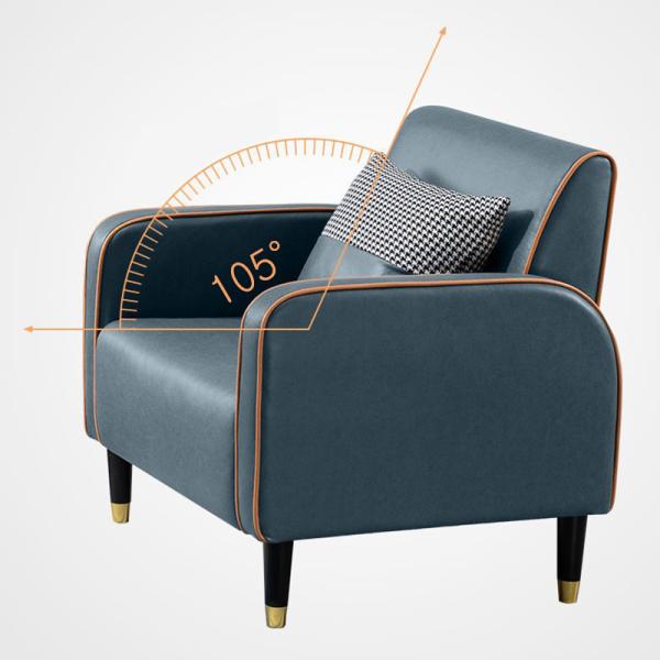 Small Living Room No Problem. Nordic Fabric Sofa for Two or Three People in Minimalist Style