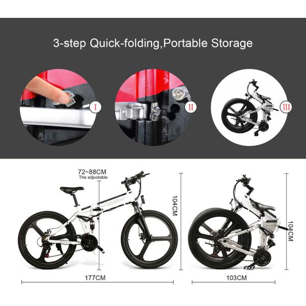 Samebike 26 Inch Folding Electric Bike LO26 With 10.4Ah Lithium Battery