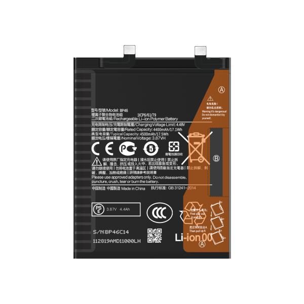 100% Compatible Lithium Polymer Battery BP46 4.48V 4500mAh for Xiaomi MI 12/MI 12X 67W