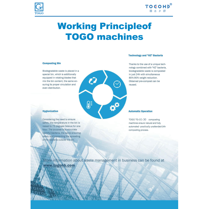 TG-CC-30 Small Household Food Waste Composter: Environmentally Friendly, Energy-Saving, and Highly Efficient
