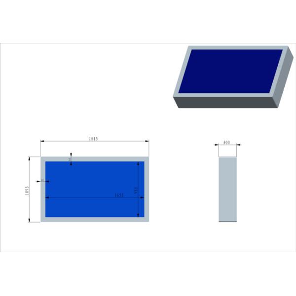 75 Inch Transparent Lcd Totem Advertising Kiosk For Exhibition Hall