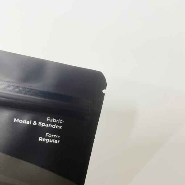 Custom Packaging Zip Bags One Side Clear One Side Foil For Underwear Product