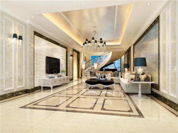 600x600mm Polished Porcelain Tiles White Grey AAA Grade