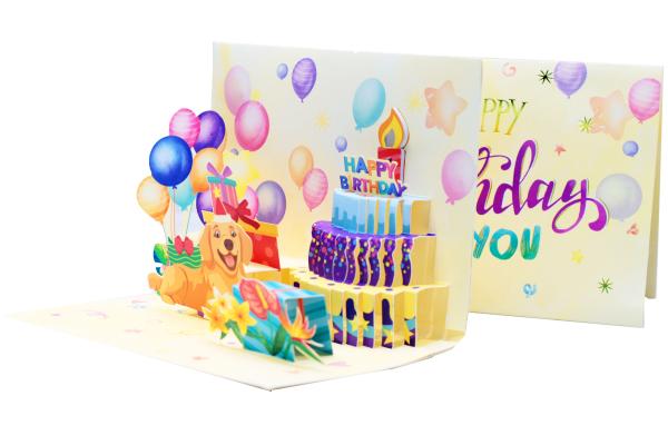 Card Personalization 3D Pop Up Greeting Card with Customized Logo