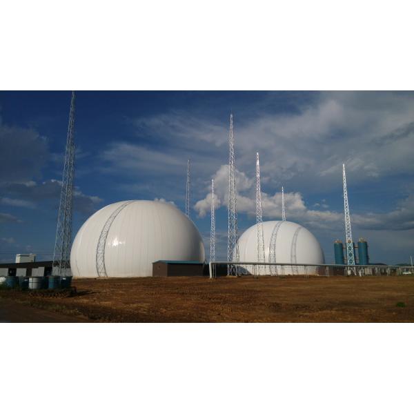 Ground Mounted Double Membrane Biogas Holder 0.7mm-1.5mm Thick For Renewable Energy