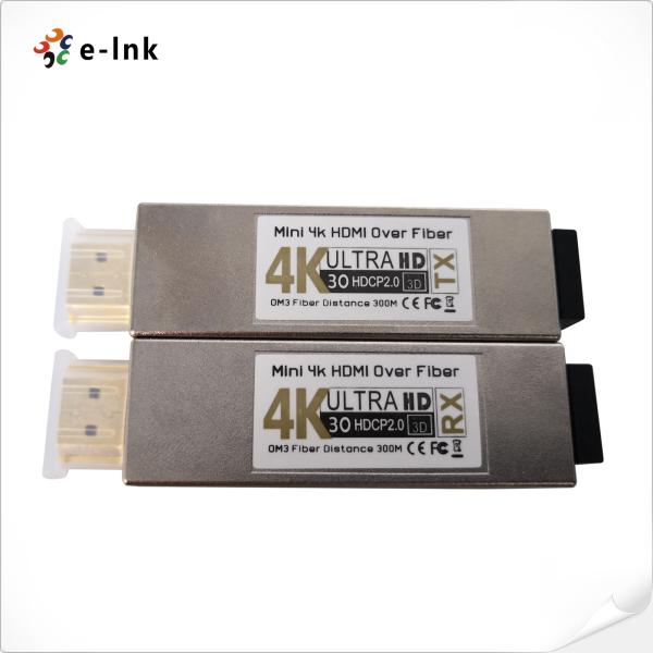 Mini 4K HDMI Fiber Optic Transceiver Supports HDMI 1.4a up to 300m Distance