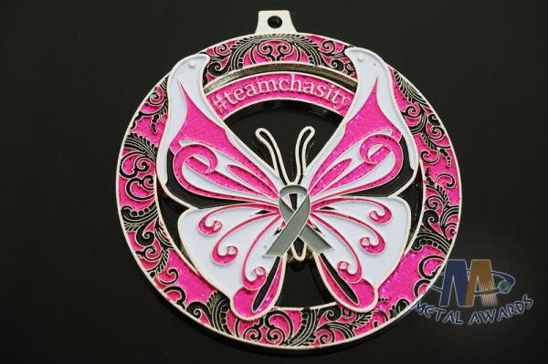 Sports Marathon Running School Metal Award Medals , Custom Design Zinc Alloy Or Iron Meterial