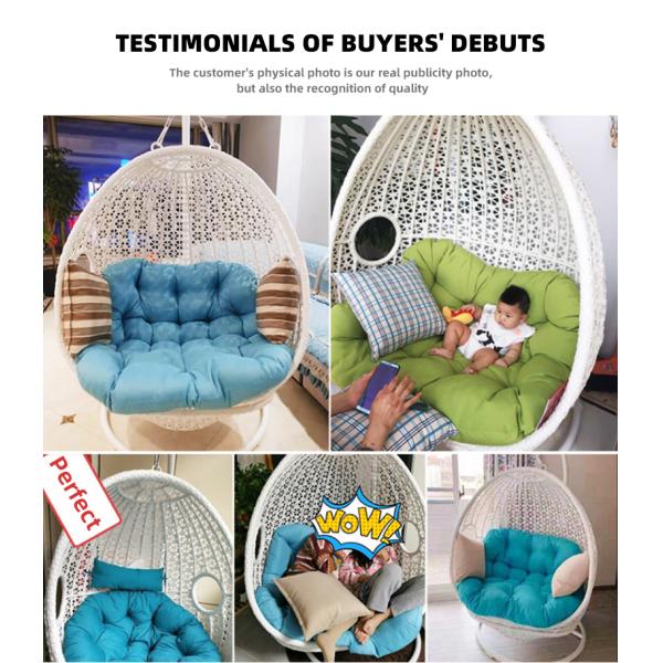 Carbon Steel Frame 2 Seat Hammock Swing Egg Shaped Rocking Chair