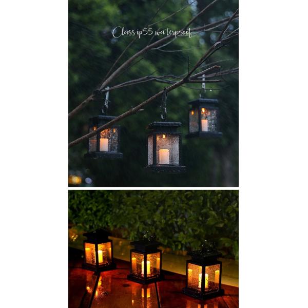 2V 60mA Outdoor Solar Panel Wall Light Solar Candle Lamp