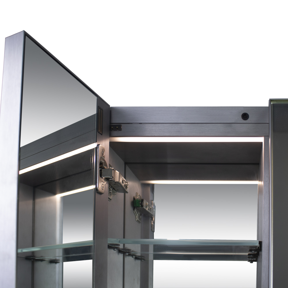 Wholesale Elegant Interior Medecine Cabinet Shower Large Lighted Mirror Bath Bathroom Smart LED Mirror Cabinet with Storage