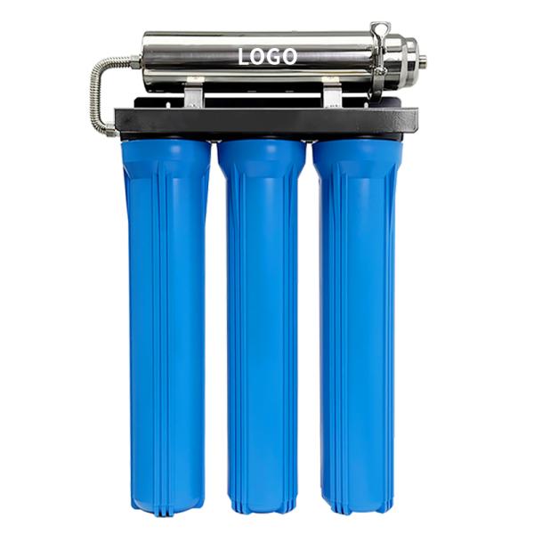 Filtro de agua para grifo de ultrafiltración de botella azul de 20 pulgadas para toda la casa