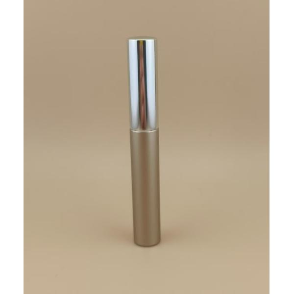 Nuevo diseño de cepillo dorado para pestañas con tapa plateada para labiales