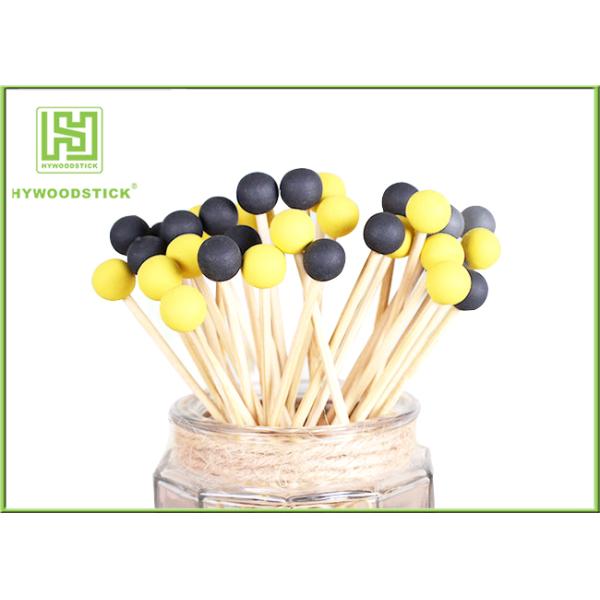 100% Natural Wood Flat Round Fruit Skewer Sticks For Kids Party