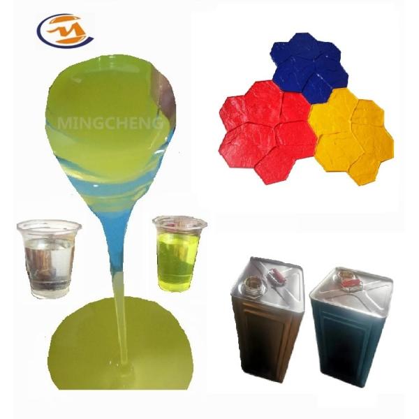 Concrete Stamp Stone Casting by Polyurethane Rubber Liquid Yellow Material