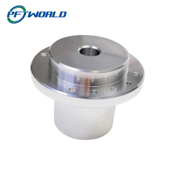 CNC machined aluminum parts bright silver anodized