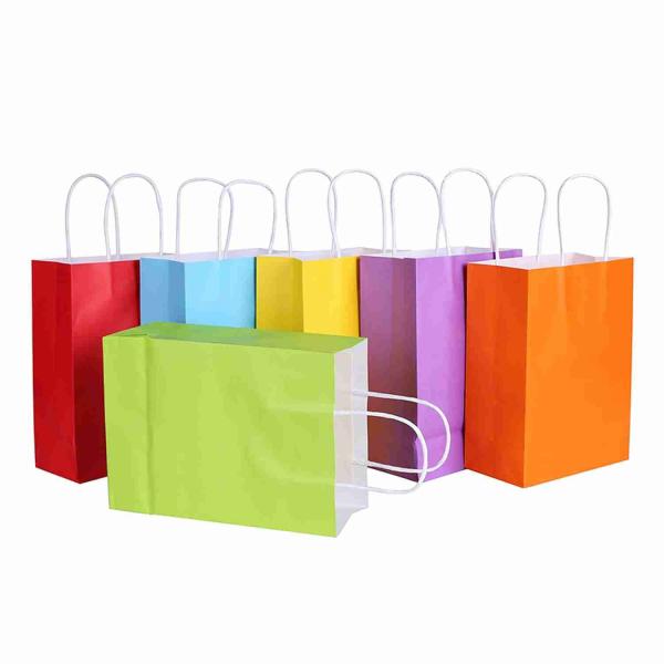 FSC ISO Shopping Kraft Small Paper Gift Bags Bulk For Clothes