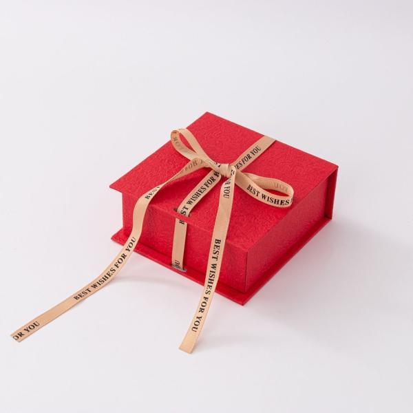 Book Type Paper Carton Packaging Boxes Luxury Cardboard Gift Box With Ribbon Closure