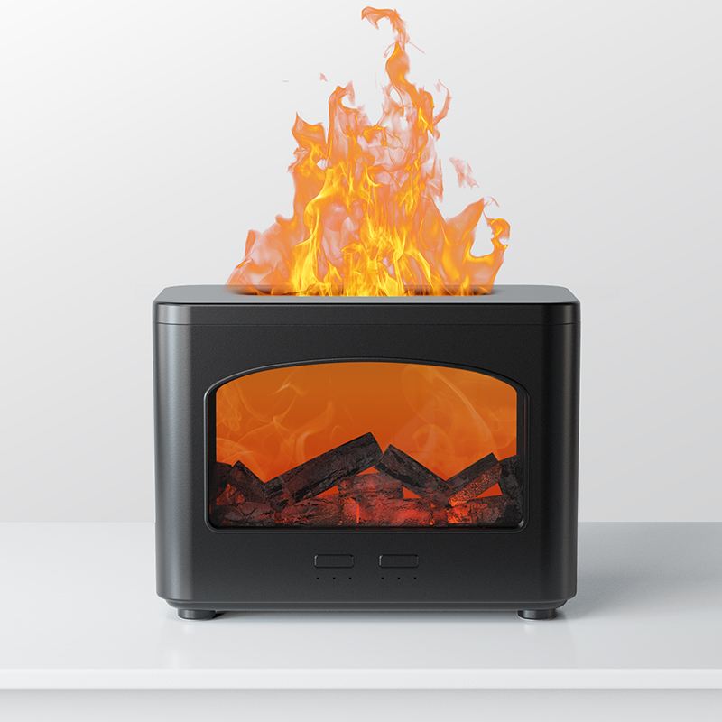 Ultrasonic USB Essential Oil 240ML Fire Fireplace Decoration Mist Air Aroma Diffuser Flame Aromatherapy Humidifier