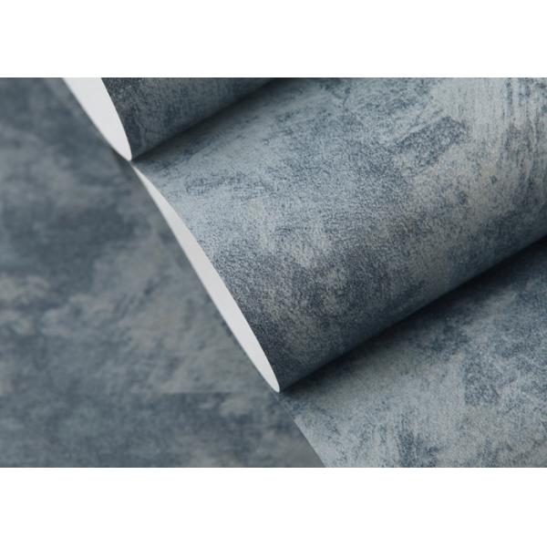 Modern 0.53*10m Living Room Embossed Blue Non-woven Wallpaper