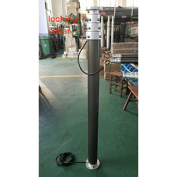 4.2m pneumatic telescopic mast for mobile CCTV trailer 1.5m retracted height