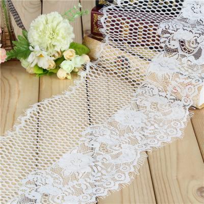 2017  Newest  Fashion style ivory border eyelash tassel dress trimming french lace trim wholesale