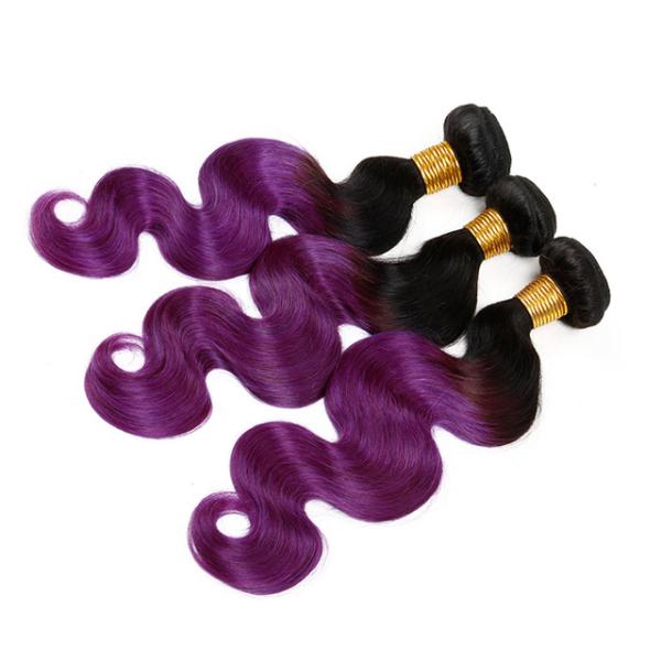 7A Ombre Purple Hair Weave Body Wave 1B / Purple 1B / Blue Two Tone Hair
