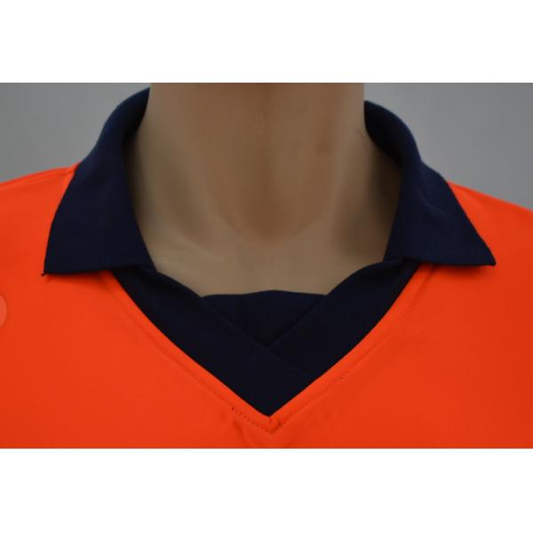 Fashionable Custom Long Sleeve Work Shirts , Personalised Work Clothing V Neck