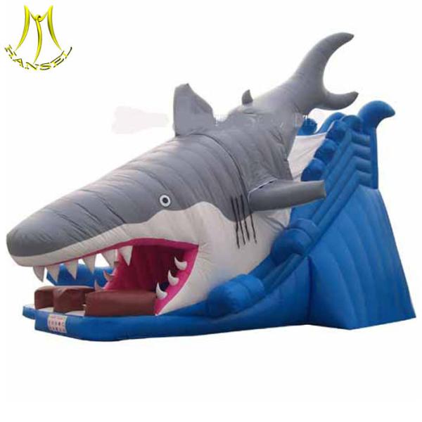 Hansel cheap indoor bounce round inflatable water slide for outdoor playground wholesale