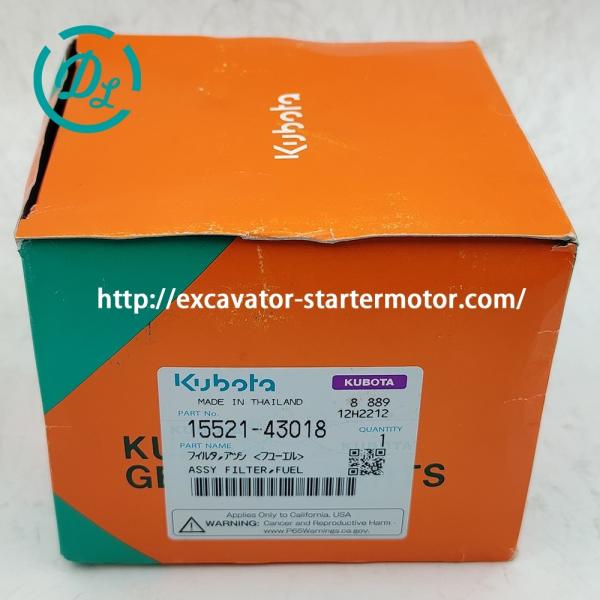 Cuadro del filtro de combustible del motor Kubota V1505 OEM 15521-43018