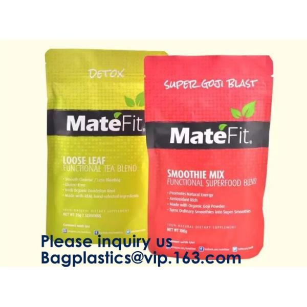 Custom Aluminum Foil Stand Up Flat Pouch Bags Stand Up Pouch Food Bag Protein Zipper Bag, standup pouch bags, bagease